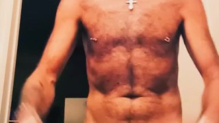 Getting naked and playing in front of the camera