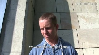  CZECH HUNTER 381 - Dude Running Late But Finds Time To Take A Raw Cock Up His Ass