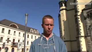  CZECH HUNTER 381 - Dude Running Late But Finds Time To Take A Raw Cock Up His Ass