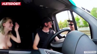 BUMSBUS - PETITE BLONDE LIA LOUISE FUCKED AND FACIALIZED IN SEX BUS - LETSDOEIT