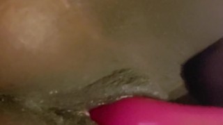 Black Pussy Playtime with Pink Vibrator