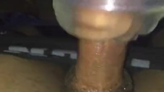 Jerking off and then using fleshlight till I cum