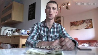 DEBT DANDY 271 - Nerdy Twink In A Plaid Shirt Couldn't Say No To A Big Cash Offer