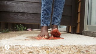 Smashing strawberries