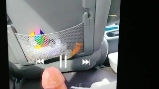 Girlfriends van is by boy friend deside to jerk off what a nice dick