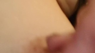 sucking and licking my nipples