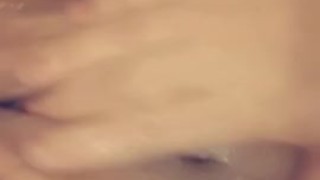 Playing with my wet juicy pussy after making myself cum hard
