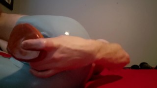 Latex Boy Takes HUGE Toys in the Ass