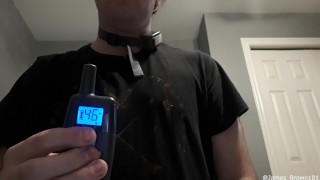 Male Sub Uses a Shock Collar for Self 