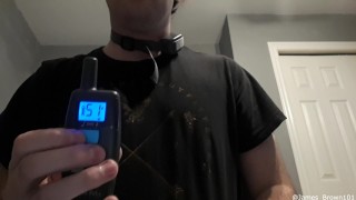 Male Sub Uses a Shock Collar for Self 