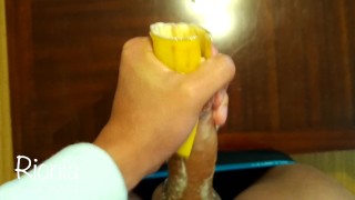 My Banana Peel Masturbation | Rionia