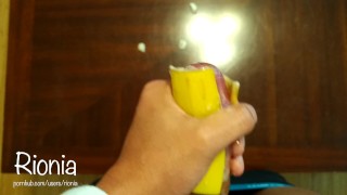 My Banana Peel Masturbation | Rionia