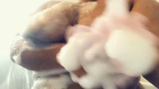 Teen snapchats her breasts in the shower