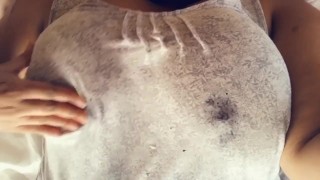 Making my nipples wet and hard