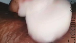 Girthy Dildo makes Ebony Pussy SQUIRT like a water hose! *AMAZING*