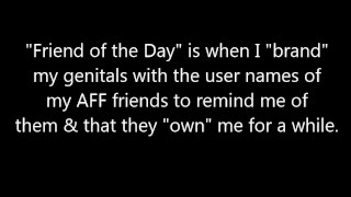 branded like cattle with my "friends" names making them own this bimaleslut