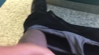 Cumming in college bathroom