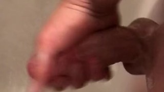 Solo shower masturbation