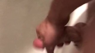 Solo shower masturbation