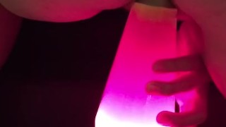 Fucking my lava lamp, tight pussy can barely take it