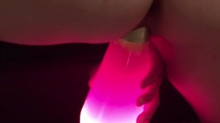 Fucking my lava lamp, tight pussy can barely take it