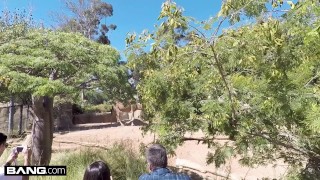 Real MILFs - Tiffany Brookes POV dick sucking in public