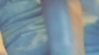 Solo male stroking cock