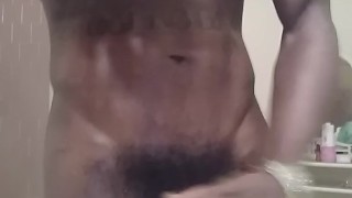 Big Dicc RudeBoy Jerks off after shower