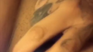 Latina alone with her vibrator