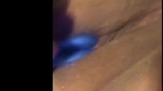 Latina alone with her vibrator