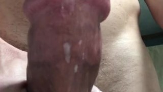 Glistening Pre-cum to near-continuous multiple cumshot sperm flow