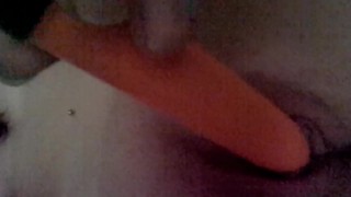 Young ginger teenager first vibrator solo play