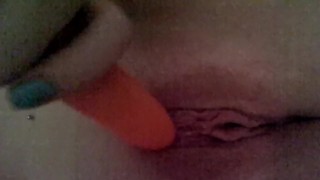 Young ginger teenager first vibrator solo play