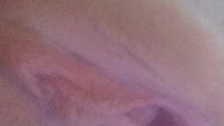 Brooklyn Madison trying to squeeze accidental cream pie out of her pussy!