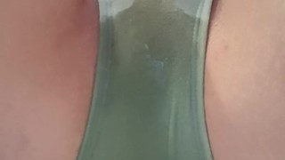 Pissing my panties in the bath