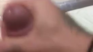 Boy jacking and shooting big hot load