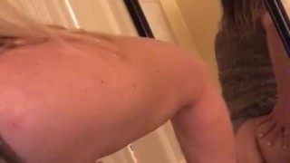 Who would want to fuck this ass? Hot babe shows off ass in thong
