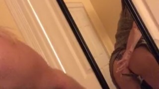 Who would want to fuck this ass? Hot babe shows off ass in thong