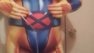 Fast Large Pump Inflation in Shiny X-Men Cosplay