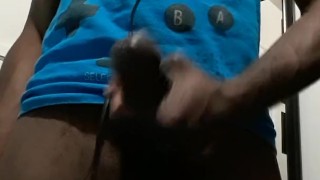 Game boy plays with joy stick(game on)