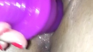 Wet pussy dildo fuck