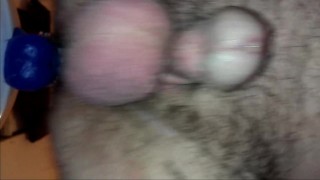 Watch me fuck my hairy ass with my favorite dildo and a cock sleeve!