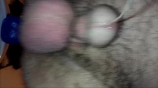 Watch me fuck my hairy ass with my favorite dildo and a cock sleeve!