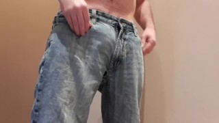 my cock and ass seen through my ripped jeans