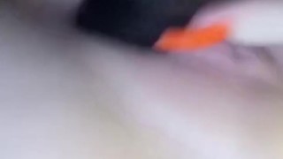 Brooklyn Madison stretches her pussy with a huge big black cock toy!