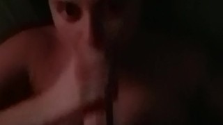 Slutty takes her first facial and gags on cum