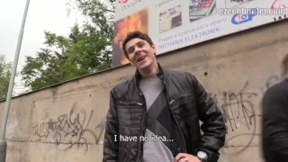  CZECH HUNTER 383 - Dark Haired Straight Dude Tries Things His GF Wouldn't Do