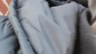 Sexy snow bunny, freezing pussy piercing