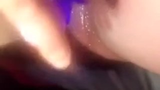 EEbony bbw play with her new little toy