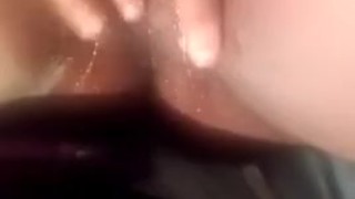 EEbony bbw play with her new little toy